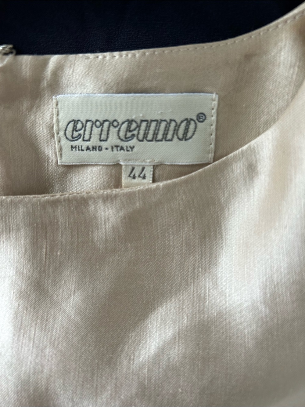 Cittadino Milano Italy Silk Dress in Champagne Color